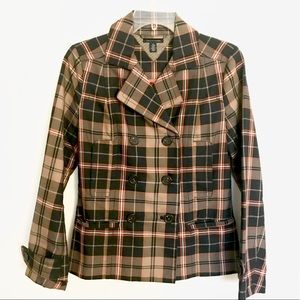 Tommy Hilfiger Tartan Plaid Pea Coat